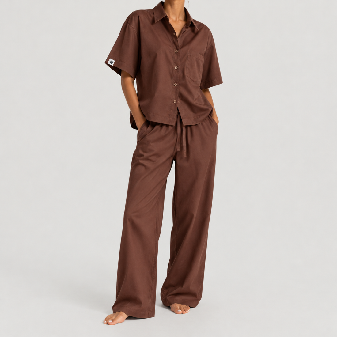 Bavlnené nohavice Yves – Cocoa Brown