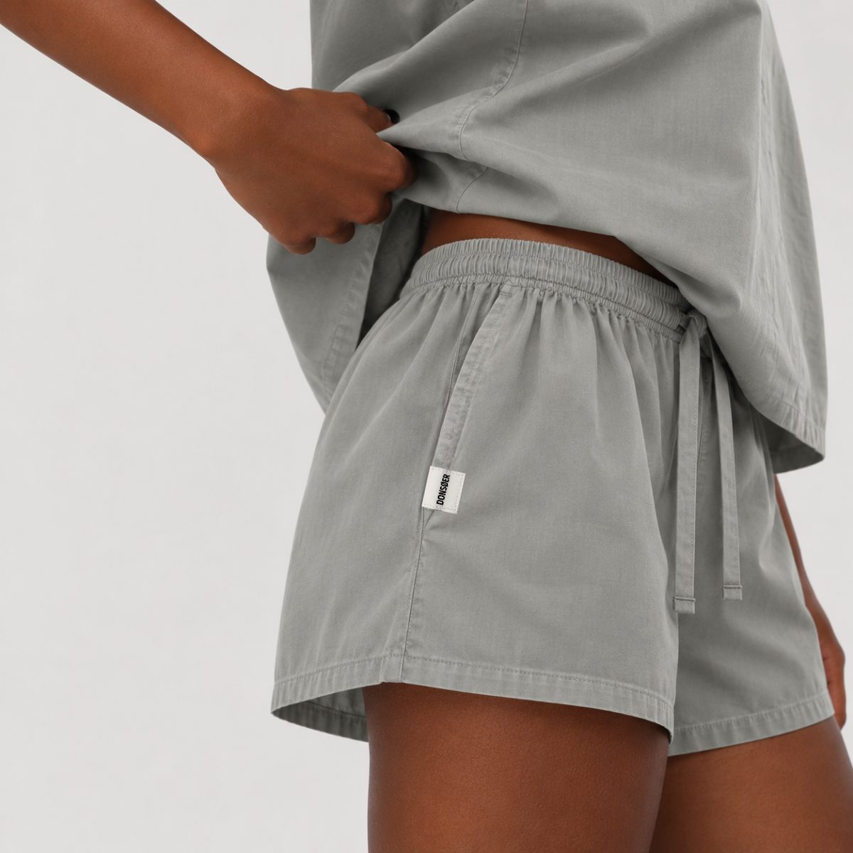 Bavlnené šortky Yves – Stone Grey