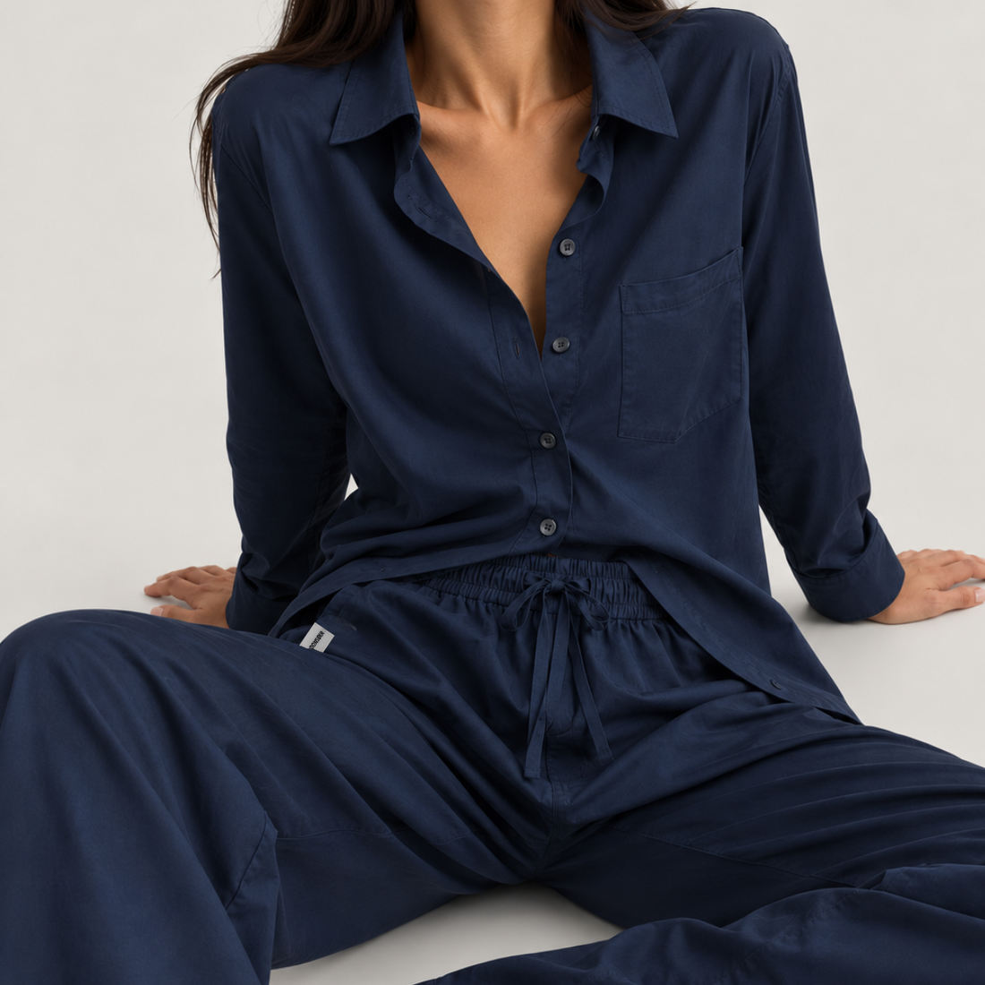 Bavlnené nohavice Yves – Midnight Blue