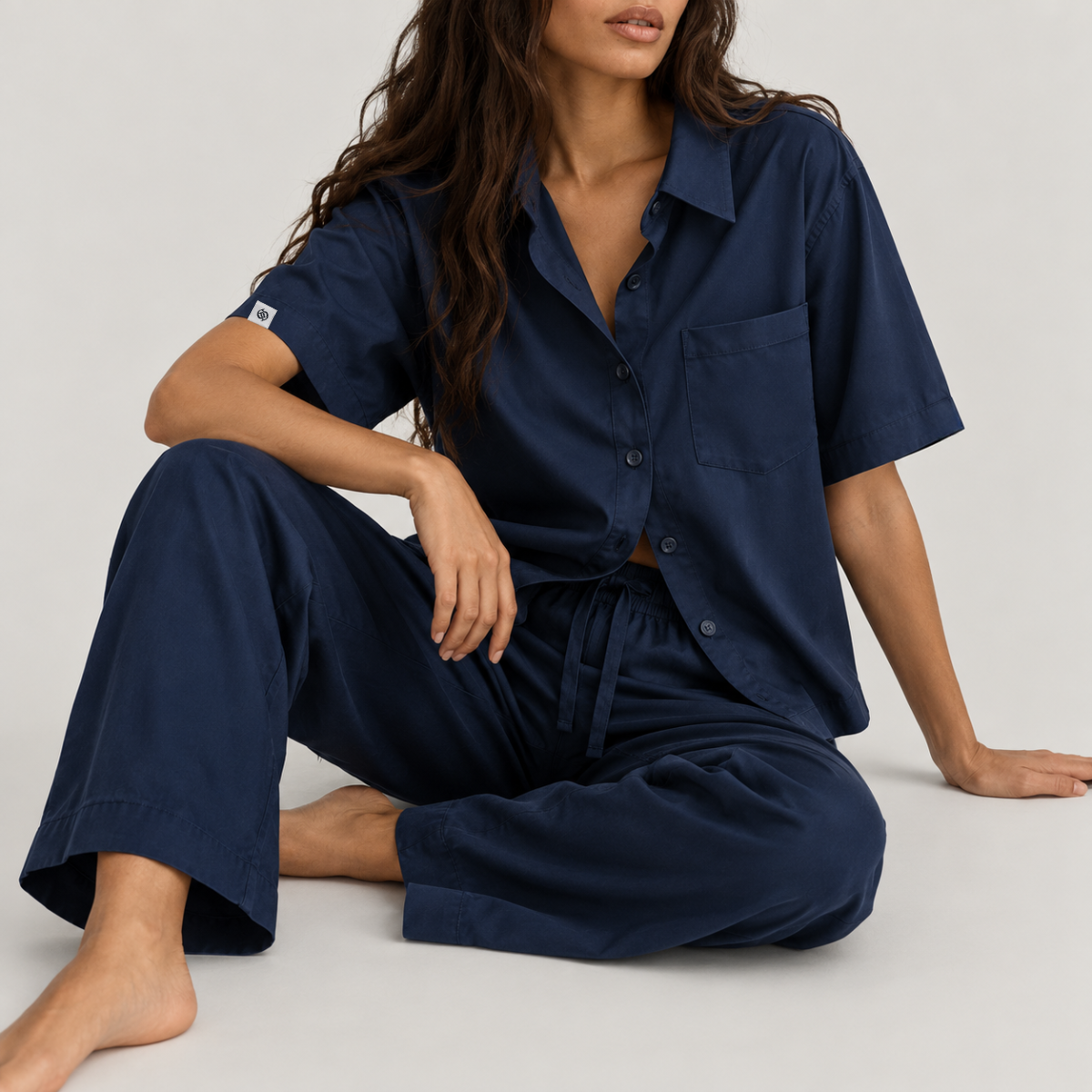 Bavlnené nohavice Yves – Midnight Blue